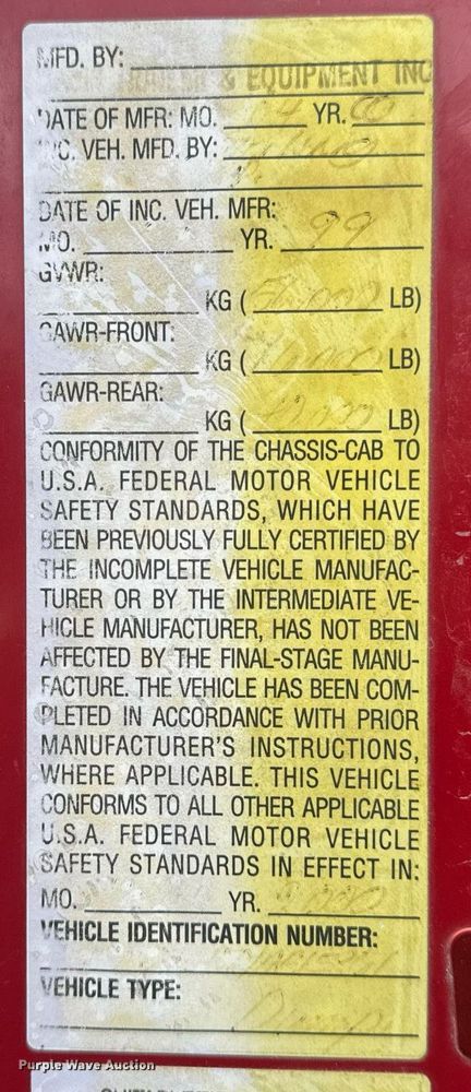 image for item EH6621 2000 Sterling  L8511 dump truck