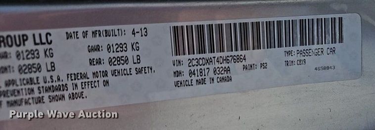 image for item EI3729 2013 Dodge Charger Police 