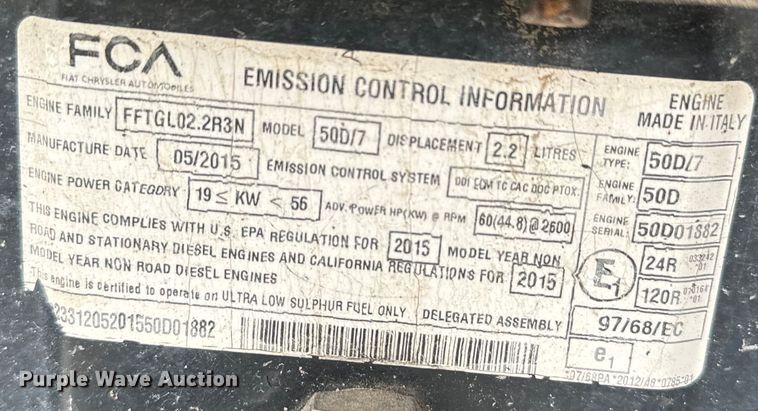 image for item EJ0404 2016 New Holland Workmaster 60 MFWD tractor