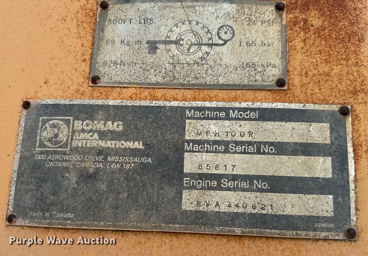 image for item EJ0413 Bomag MPH100R soil stabilizer / recycler