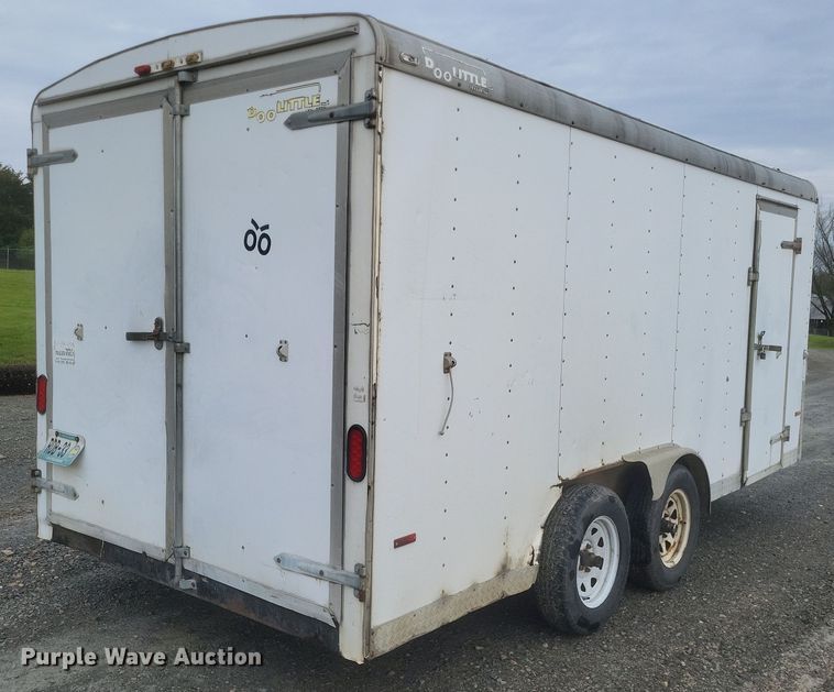 image for item EJ7902 2002 Doolittle  enclosed cargo trailer