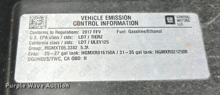 image for item EK4481 2017 Chevrolet Tahoe Police SUV