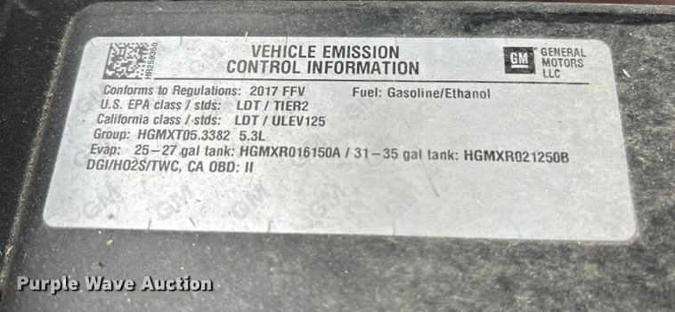 image for item EK4484 2017 Chevrolet Tahoe Police SUV