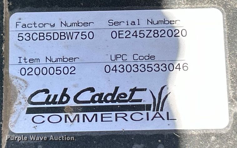 image for item EK4498 Cub Cadet M54 ZTR lawn mower