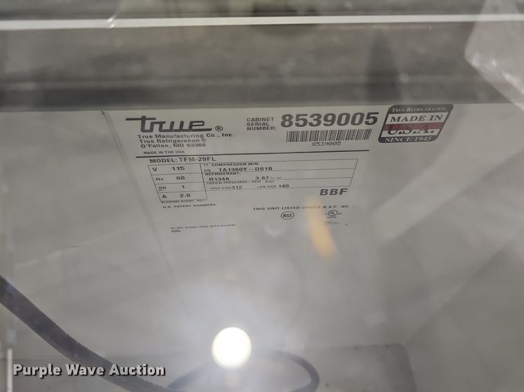 image for item EK5616 True  TFM29FL freezer