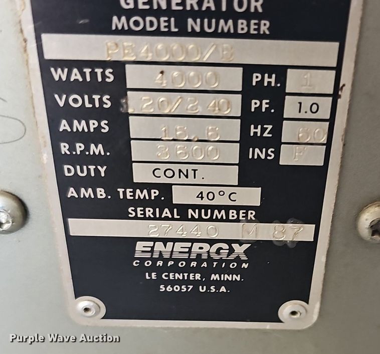 image for item EK5815 (2) Lincoln PE4000 Powermight generators