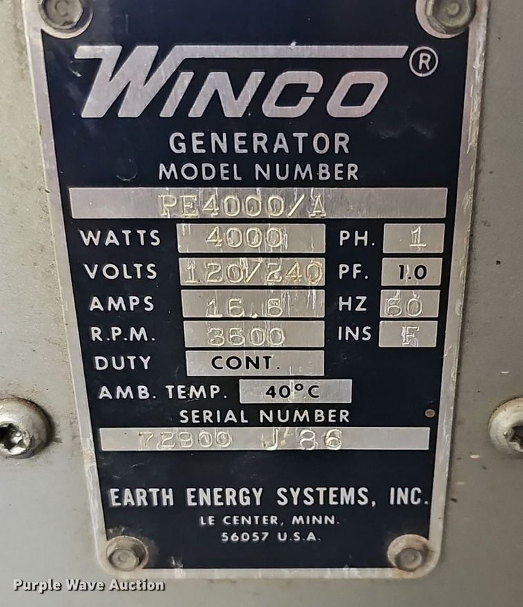 image for item EK5815 (2) Lincoln PE4000 Powermight generators