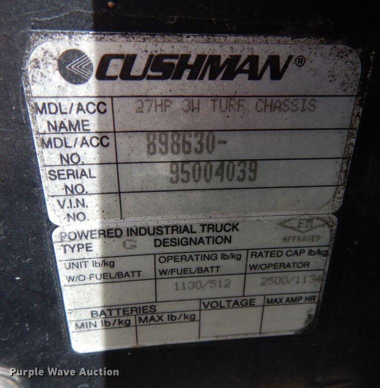 image for item KM9795 1992 Cushman Turf Truckster utility vehicle