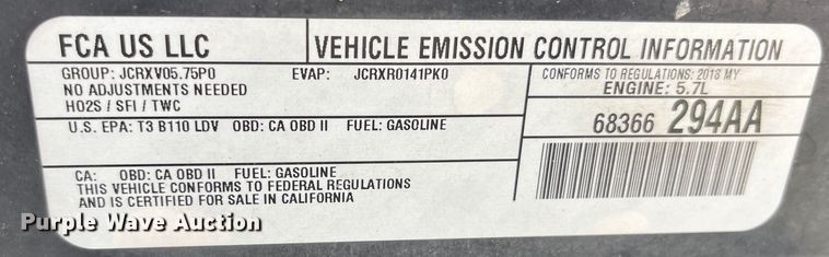 image for item LD9422 2018 Dodge  Charger Police 