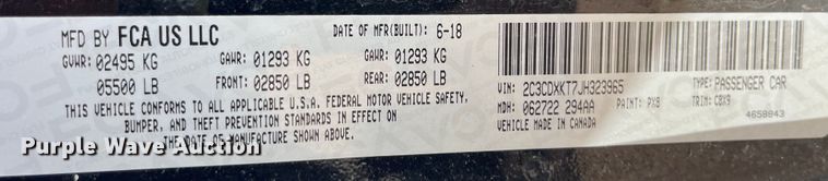 image for item LD9423 2018 Dodge  Charger Police 