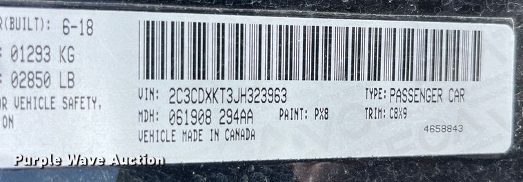 image for item LD9428 2018 Dodge Charger Police 