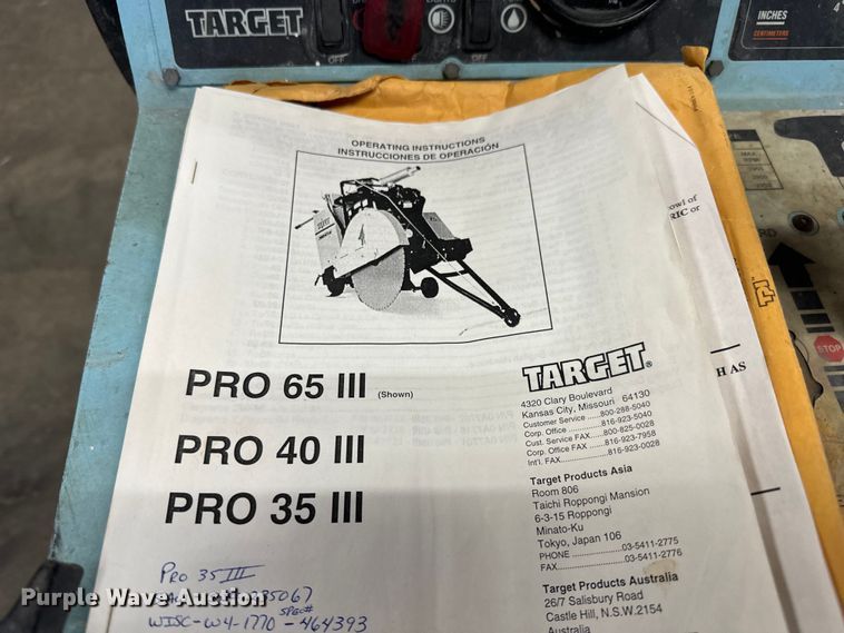 image for item NH9163 Target  Pro 35 III 26 concrete saw