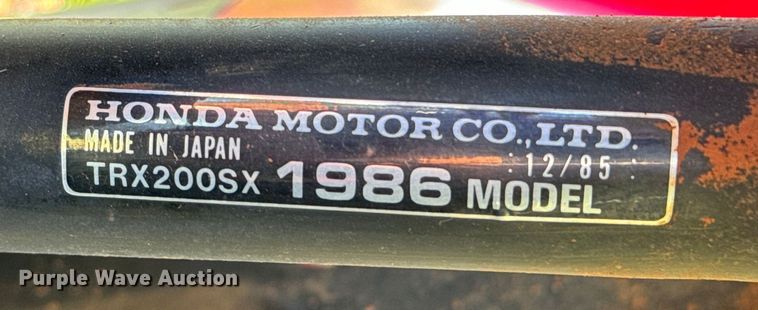 image for item NH9168 1986 Honda TRX 200SX  ATV