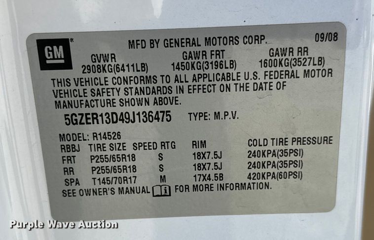 image for item NH9169 2009 Saturn Outlook XE SUV