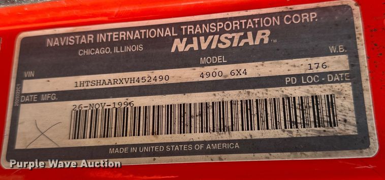 image for item NL9702 1997 International 4900 dump truck