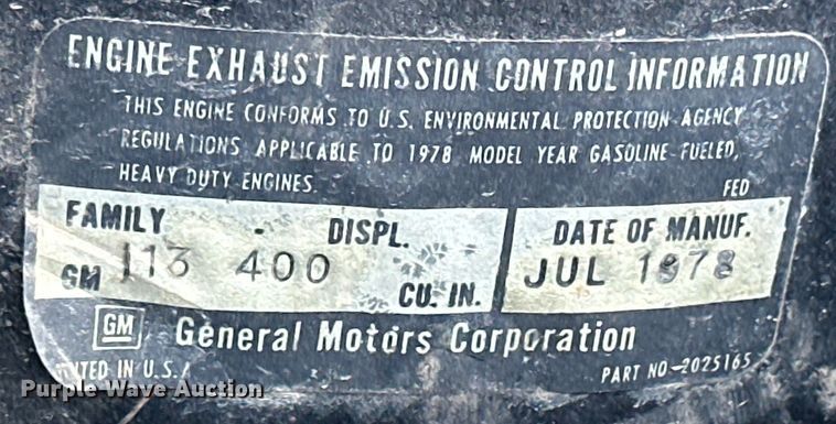 image for item OE9090 1978 Chevrolet  Scottsdale 30 brush fire truck