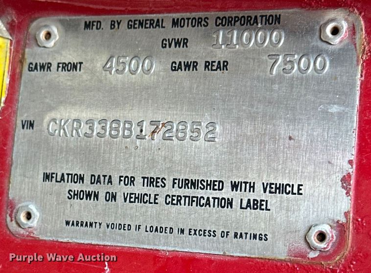 image for item OE9090 1978 Chevrolet  Scottsdale 30 brush fire truck