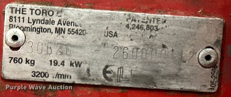 image for item OE9097 2006 Toro Groundsmaster 328D lawn mower