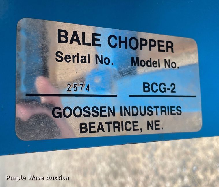 image for item OG9871 Goossen BCG-2 bale chopper