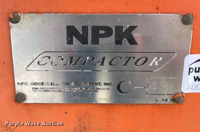 image for item OG9874 NPK C-4B backhoe plate compactor