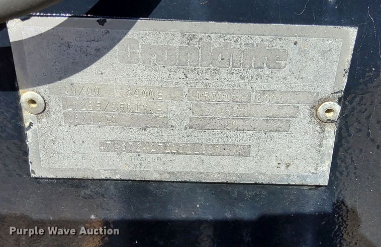 image for item OG9876 2001 Cronkhite 3400E tilt deck utility trailer