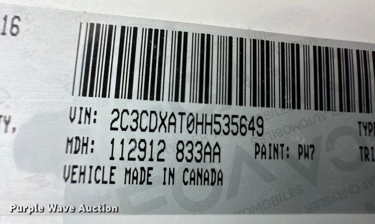 image for item OI9492 2017 Dodge Charger Police 