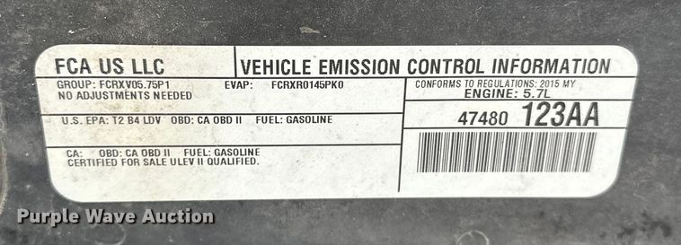 image for item OM9981 2015 Dodge Charger Police 