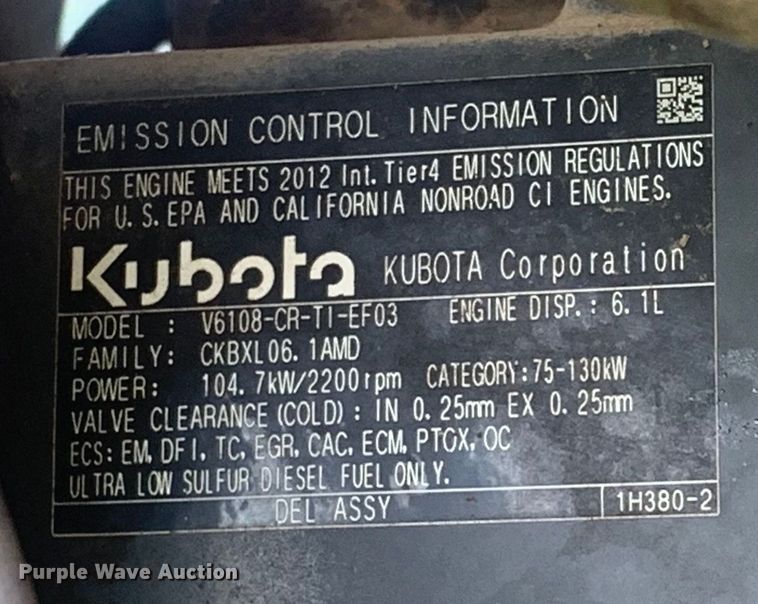 image for item DM7807 2013 Kubota M135GX MFWD tractor