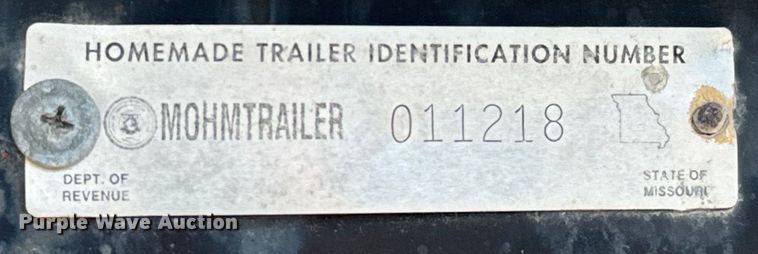 image for item DR7922 2004 Shop built equipment trailer