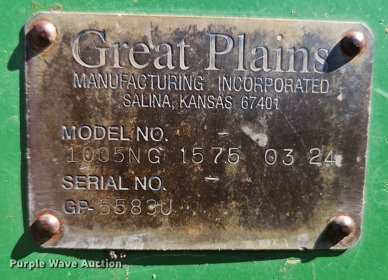 image for item DR8585 Great Plains 1005NG no-till grain drill