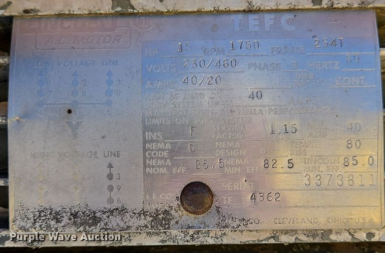 image for item EH5459 Hutchinson grain auger 