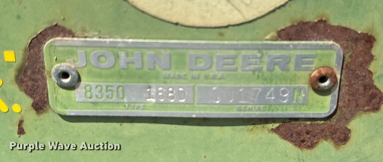 image for item EJ0552 John Deere 8350 grain drill