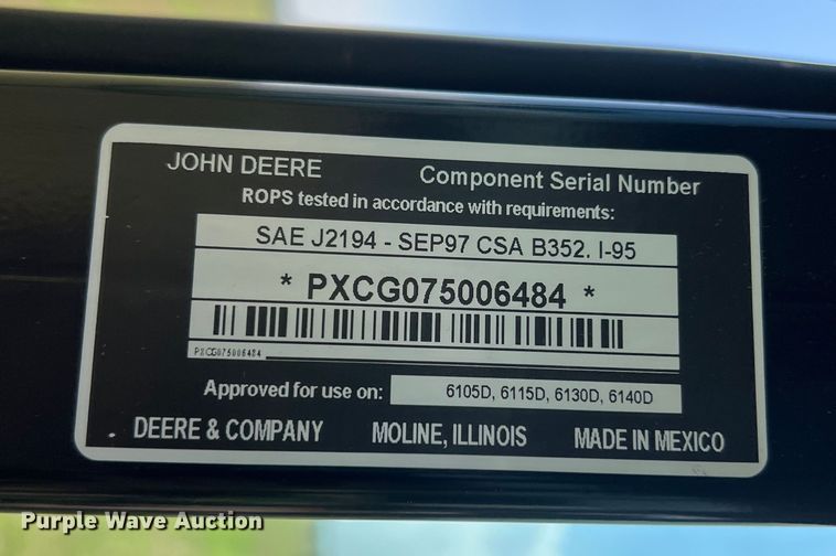 image for item LU9837 2014 John Deere 6140D MFWD tractor