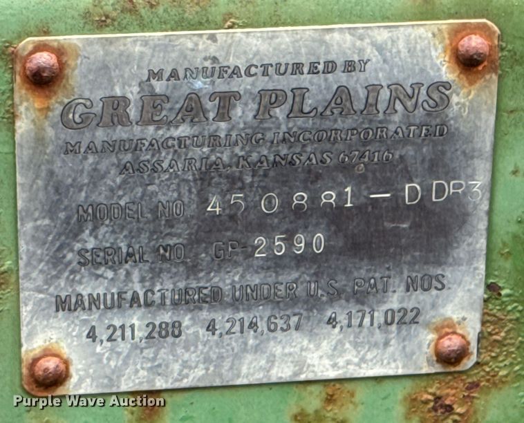 image for item ND9272 Great Plains 450881-DDR3 grain drill