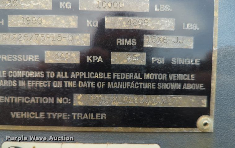 image for item NZ9632 2013 WW livestock trailer