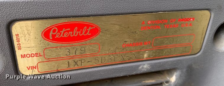 image for item DM7772 2007 Peterbilt 379 semi truck