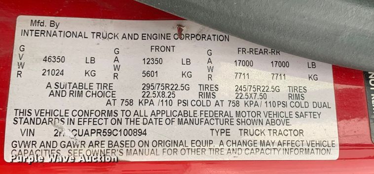 image for item DM7804 2009 International ProStar semi truck
