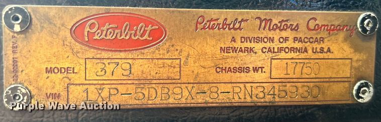image for item DO1106 1994 Peterbilt  379 semi truck
