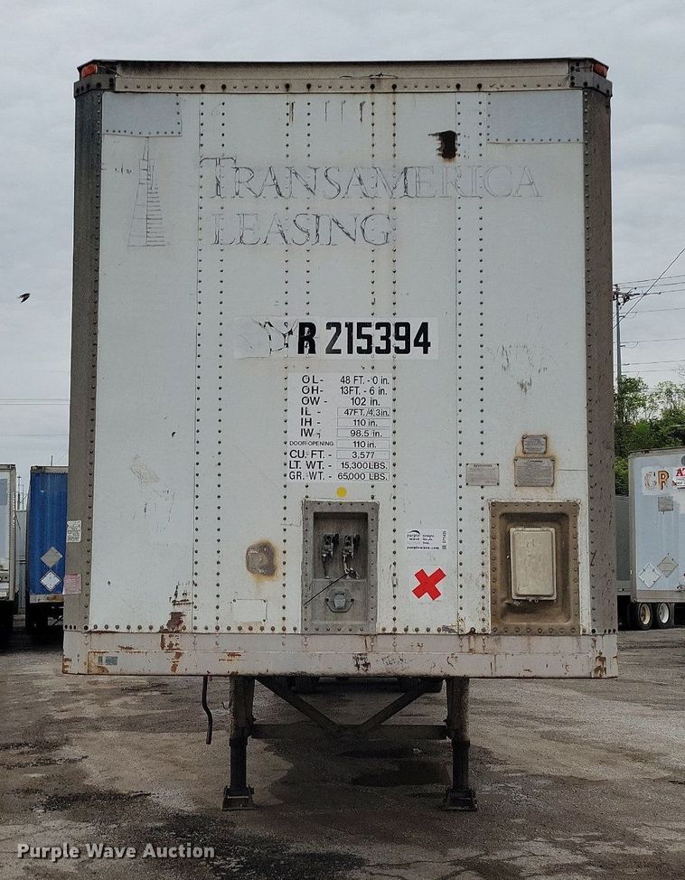 image for item DP1435 1994 Hyundai  HDM-48WH-V3261 dry van trailer