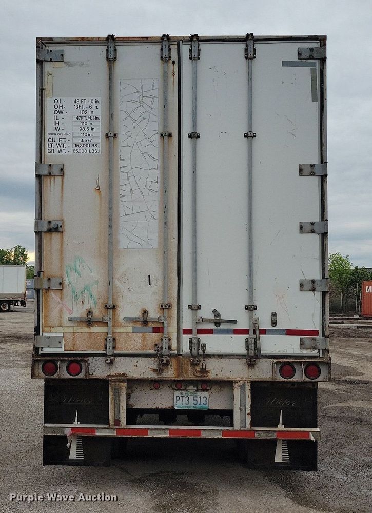 image for item DP1435 1994 Hyundai  HDM-48WH-V3261 dry van trailer