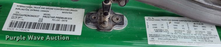 image for item DQ6059 2009 International Prostar semi truck