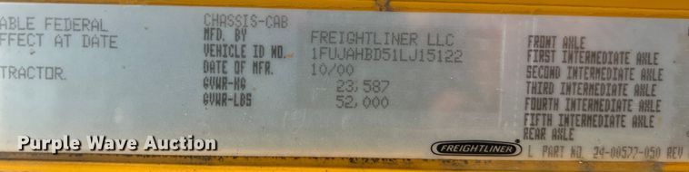 image for item EG1410 2001 Freightliner  FLD semi truck