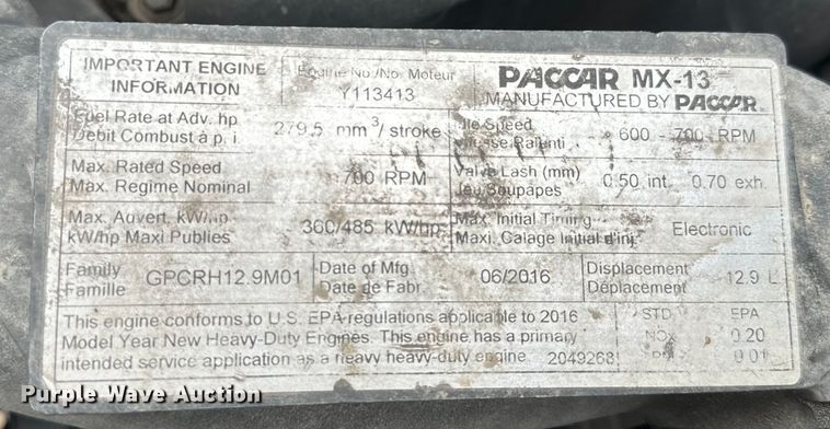 image for item EH5490 2017 Kenworth T680 semi truck