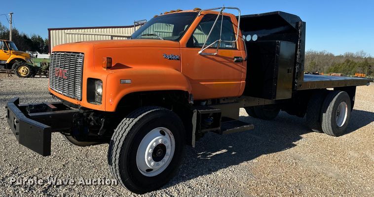 image for item EH6671 1990 GMC TopKick flatbed truck
