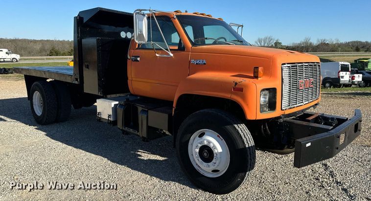 image for item EH6671 1990 GMC TopKick flatbed truck