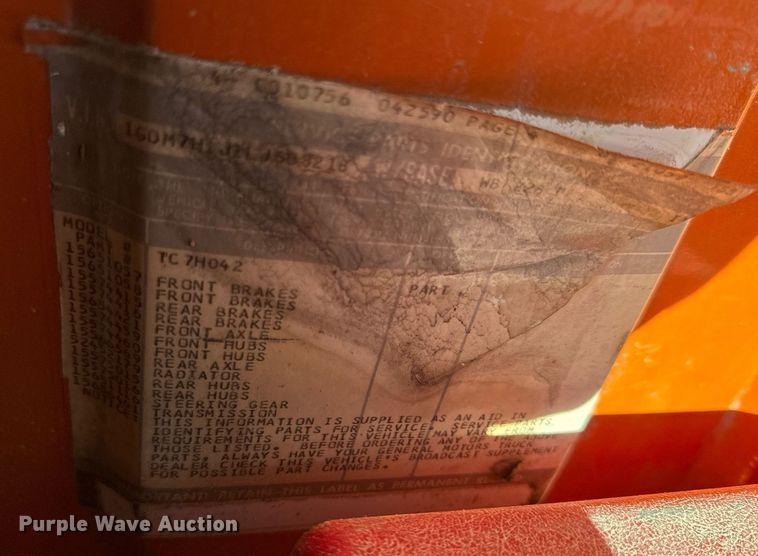 image for item EH6671 1990 GMC TopKick flatbed truck