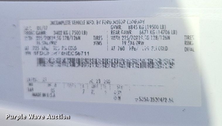 image for item EJ7918 2017 Ford F550 Super Duty XL bucket truck