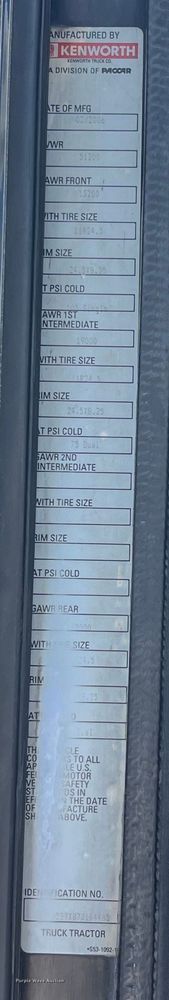 image for item LD9419 2007 Kenworth W900 semi truck