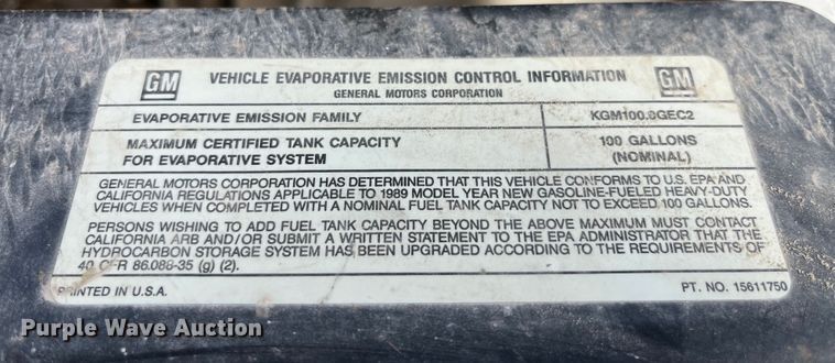 image for item LD9434 1989 Chevrolet 70 flatbed truck