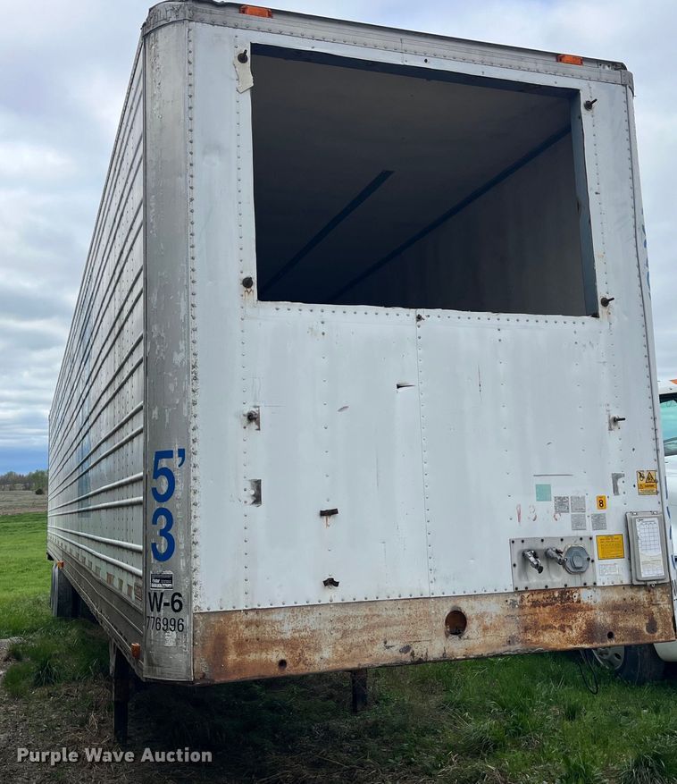 image for item LD9443 1988 Utility Trailer Inc dry van trailer